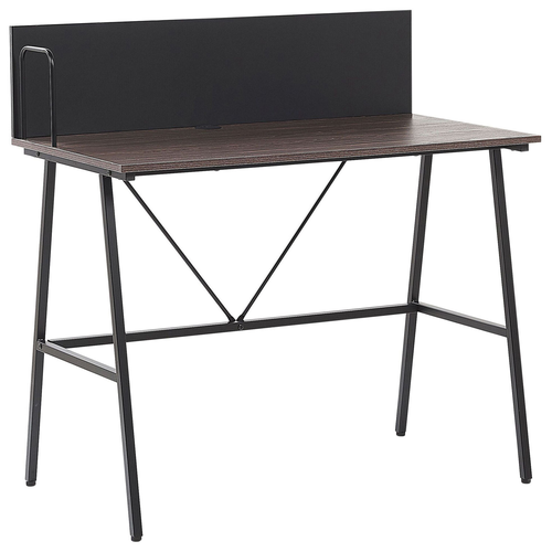 Schreibtisch heller Holzfarbton Spannplatte/Metall 100x50 cm Büro Kinderzimmer Schule