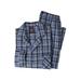 Men's Big & Tall Hanes® Woven Pajamas by Hanes in Blue Plaid (Size XL)