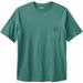 Men's Big & Tall Shrink-Less™ Lightweight Pocket Crewneck T-Shirt by KingSize in Vintage Green (Size XL)