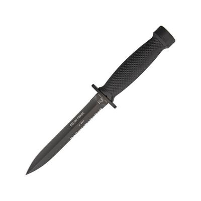 Eickhorn Solingen Recon Force Dagger Fixed Blade Knife 6.63in Stainless Steel Partially Serrated Black 825107