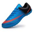 Topoption Football Shoes Men Trainers Boys Junior Rugby Outdoor Sneakers Wear-Resistence Soccer Shoes Unisex Boots, Blue, 6 UK