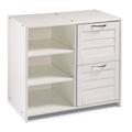 Louver 2 Drawer Chest w/ Shelves in White - Donco 790-CW