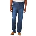 Men's Big & Tall 5-Pocket Relaxed Fit Denim Look Sweatpants by KingSize in Stonewash (Size 3XL) Jeans