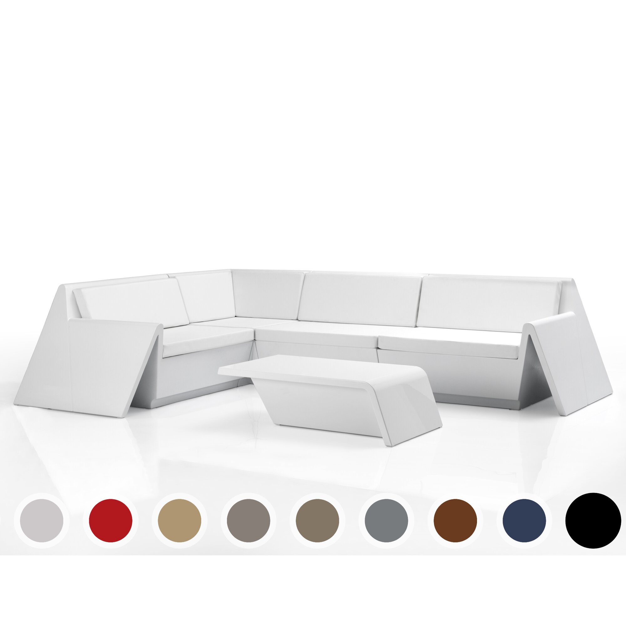 Vondom »REST« Outdoor Modul Seiten-Modul rechts / Basic matt / Red / B 116 x H 74 x T 105 cm Image