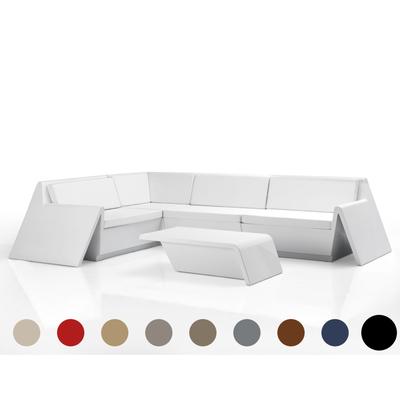 Vondom »REST« Outdoor Modul Seiten-Modul links / Lackiert Hochglanz / Khaki / B 116 x H 74 x T 105 cm Image