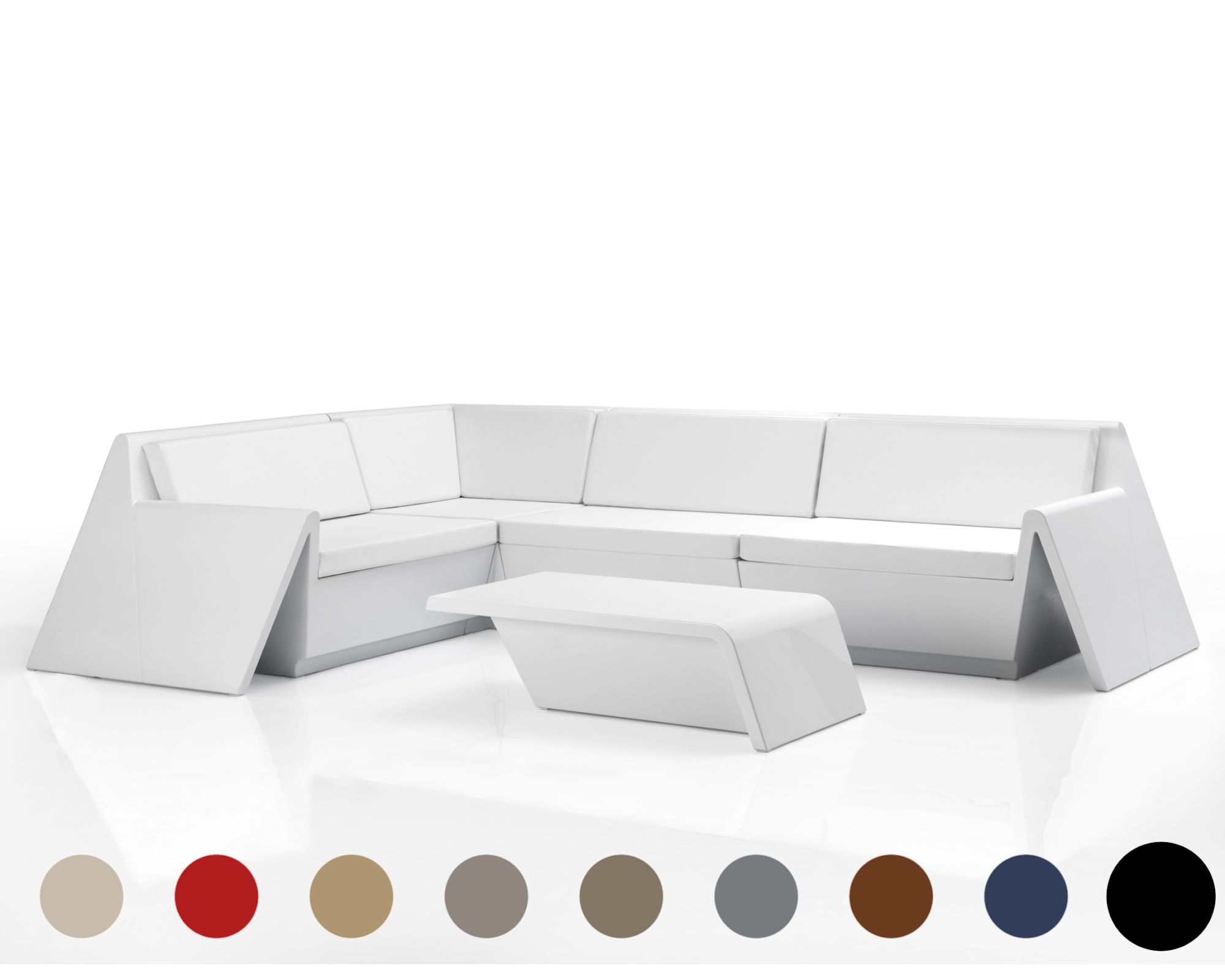 Vondom »REST« Outdoor Modul Mittel-Modul / Basic matt / Khaki / B 90 x H 74 x T 94 cm Image