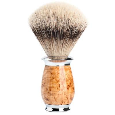 Mühle PURIST Silberspitz Rasierpinsel Griffmaterial Karelische Maserbirke Herren