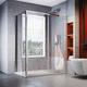 ELEGANT 1200 x 900 mm Sliding Shower Enclosure 6mm Glass Reversible Cubicle Door Screen Panel + Side Panel