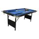 Billard pliable, Table de Billard avec Accessoires, 193 x 109 x 81 cm - Noir et Tapis Bleu - Noir