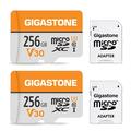 Gigastone 256GB 2-Pack Micro SD Card, 4K Video Pro, GoPro, Surveillance, Security Camera, Action Camera, Drone, 100MB/s MicoSDXC Memory Card UHS-I V30 Class 10