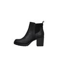 ONLY Damen Chelsea Boots mit Absatz | Ankle Stiefeletten Schuhe | Bootie Stiefel ohne Verschluss ONLBARBARA, Farben:Schwarz, Größe:36 EU