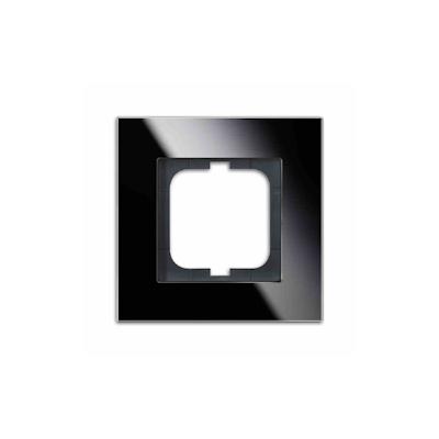 Busch-Jaeger CARAT Rahmen, 1f, schwarz, glänzend, Glas, geeignet für Geräteeinbaukanal, geeignet für Unterputz-Installat