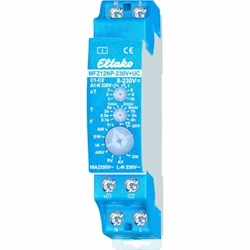 Eltako Zeitrelais REG, 250V, AC, analog mit Multifunktion, Multifunktion, 0,1-40Minuten/Stunden, 1TE, 1S, 230V/AC, MFZ12NP-230V+UC Image