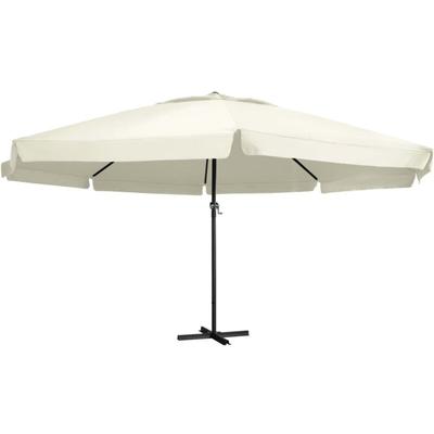 Vidaxl - Sonnenschirm mit Aluminium-Mast 600 cm Sandweiß Image