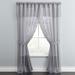 Wide Width BH Studio Sheer Voile 5-Pc. One-Rod Curtain Set by BH Studio in Slate (Size 96" W 84" L) Window Curtain