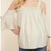 Jessica Simpson Tops | *Jessica Simpson Cold Shoulder Maternity Top* | Color: Cream/White | Size: L