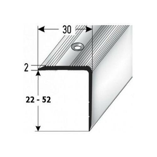 Treppenkante / Treppenprofil Genua, Winkelprofil mit 30 mm Breite und konfigurierbarer Höhe (22 mm