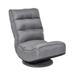 Costway 5-Position Folding Floor Gaming Chair-Gray