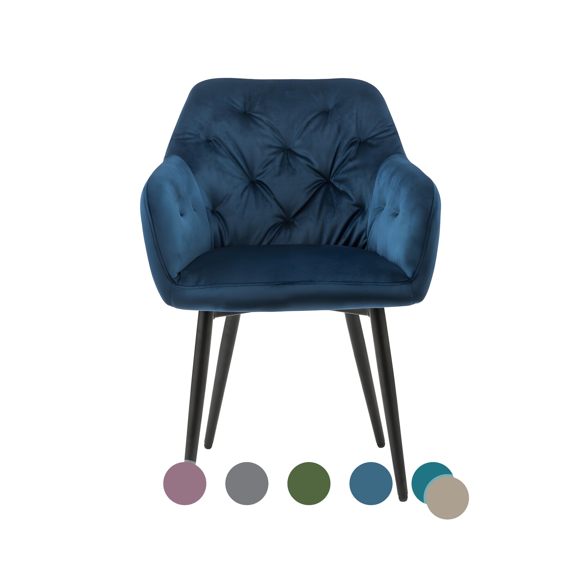 SalesFever »Fran« Armlehnstuhl rose Samt