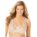 Plus Size Women's Embroidered Underwire Bra by Amoureuse in Ivory Sparkling Champagne (Size 48 C)