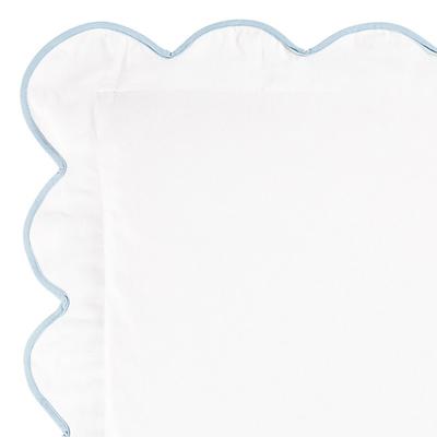 Emma Scalloped Duvet Cover - Cornflower, Twin - Ballard Designs