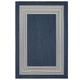 Suzanne Kasler Fleur Indoor/Outdoor Rug - Midnight, 5' 3" x 7' 7" - Ballard Designs Midnight 5' 3" x 7' 7" - Ballard Designs