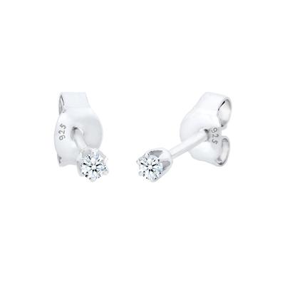 Elli DIAMONDS - Basic Ohrstecker Diamant (0.06 ct.) 925 Silber Ohrringe Damen