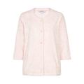 Slenderella Ladies Floral Jacquard Bed Jacket Button Up Super Soft Fleece Housecoat XL (Pink)