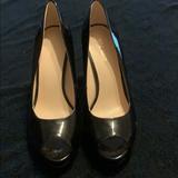 Nine West Shoes | Black Peep Toe Pumps | Color: Black | Size: 7.5