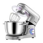 Aucma Stand Mixer, 6.2L Food Mixer 1400W Tilt-Head Electric Kitchen Mixer with Dough Hook, Wire Whip & Beater (6.2L, Shinny Silver)