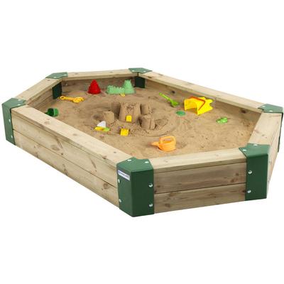 Sandkasten 6-eckig Holzsandkasten ohne Abdeckung, f. 0,6 m Sand - Hörby Bruk Image