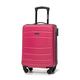 WITTCHEN Travel Suitcase Carry-On Cabin Luggage Hardshell Made of ABS with 4 Spinner Wheels Combination Lock Telescopic Handle Globe Line Size Cabin Suitcase Pink