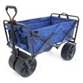 Mac Sports Collapsible Folding All Terrain Outdoor Beach Utility Wagon Cart | 17 H x 21.5 W x 31.8 D in | Wayfair MAC-WTCB-103-Blue-Black