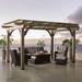 Backyard Discovery 14' x 10' Somerville Solid Wood Pergola Wood in Brown/Gray | 95.13 H x 168 W x 120 D in | Wayfair 2006546B