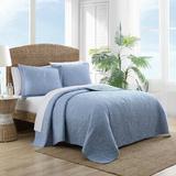 Tommy Bahama Home Solid Costa Sera Cotton Single Reversible Quilt Polyester/Polyfill/Cotton in Blue | Full/Queen Quilt | Wayfair USHSGR1167155