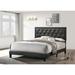 Lark Manor™ Regis Tufted Low Profile Standard Bed Upholstered/Faux leather in Black | 47.5 H x 60.5 W x 78 D in | Wayfair