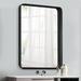 17 Stories Lamarious Modern & Contemporary Venetian Bathroom/Vanity Mirror Metal in Black | 30 H x 22 W x 1.6 D in | Wayfair