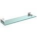 Orren Ellis Haranu Bracket Wall Shelf Glass/Metal in Gray | 2 H x 16 W x 5.7 D in | Wayfair FA2EF9BB509E45F3ADC84E4B276D90DF