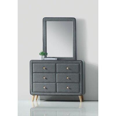 Bene 6 Drawer Double Dresser W, Wayfair Black Dresser With Mirror