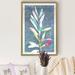 Joss & Main 'Indigo Leaves I' - Print on Canvas Canvas, Solid Wood in Blue/Green/Pink | 30 H x 22 W x 1.5 D in | Wayfair