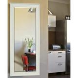 Gracie Oaks Carlea Vintage White Floor/Wall Mirror, Wood | 62 H x 24 W x 1.25 D in | Wayfair F2B10B6C67EA402B821F6CB00206D623