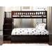 Jaxson Twin Over Full Solid Wood Staircase Bunk Bed w/ Trundle by Viv + Rae™ kids Wood in Brown | 68.63 H x 56.63 W x 96.75 D in | Wayfair