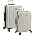 DELSEY Paris Hartschalen-Trolley aus Titan mit drehbaren Rädern, Silber, 2-Piece Set (21/25), Erweiterbares Gepäckstück aus Titan mit Drehrollen