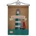 Breeze Decor Lighthouse & Sailboat Impressions Decorative 2-Sided Polyester 19 x 13 in. Flag Set in Brown/Green | 18.5 H x 13 W x 1 D in | Wayfair