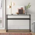 Latitude Run® Aliaha 42" Console Table Glass/Metal | 30 H x 42 W x 12 D in | Wayfair BB3CAA0BEC1141F1817EDD67DE7EF711