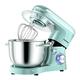 Aucma Stand Mixer, 6.2L Food Mixer, Electric Kitchen Mixer with Bowl, Dough Hook, Wire Whip & Beater (6.2L, Blue)