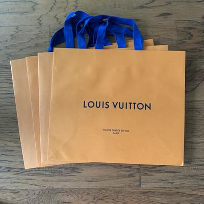 Louis Vuitton Bags | 1 Large 16" Louis Vuitton Shopping Gift Paper Bag | Color: Orange | Size: 16x 13x 6