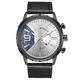 Ourui Wrist Watches,Casual Quartz Leather Strap Watch Automatic Date Large Dial Watch,Black Case White Face