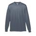 Augusta Sportswear 788 Athletic Adult Wicking Long-Sleeve T-Shirt in Graphite Grey size Small | Polyester