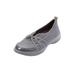 Wide Width Women's CV Sport Greer Slip On Sneaker by Comfortview in Dark Grey (Size 10 1/2 W)